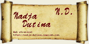 Nadja Dutina vizit kartica